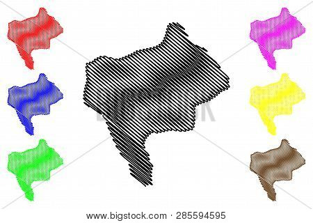 Yazd Province (provinces Of Iran, Islamic Republic Of Iran, Persia) Map Vector Illustration, Scribbl
