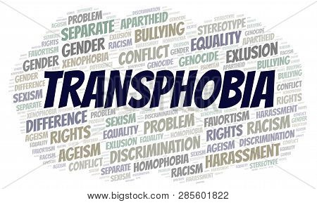 Transphobia Word Cloud. Wordcloud Made With Text Only.