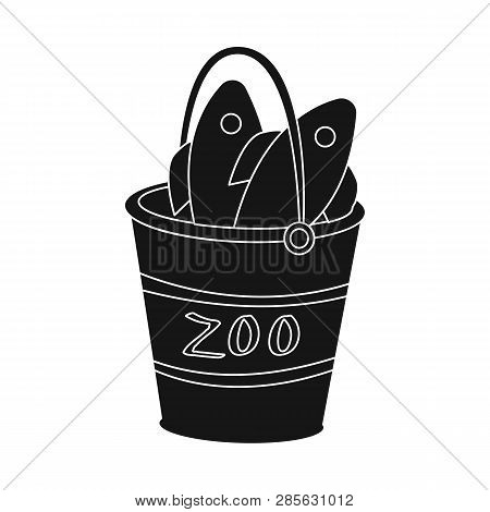 Vector Design Of Bucket And Fish  Icon. Set Of Bucket And Fishing Vector Icon For Stock.