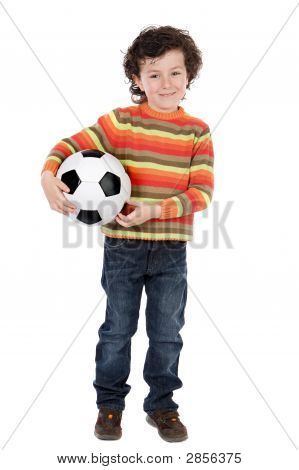 Futbol topu ile çocuk