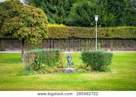 An image of a figure in a park Tutzing Bavaria Germany