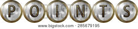 Points, Concept With Useful Headings In Metal Design