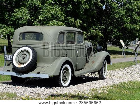 Moscow, Russia - June 20, 2018: Gaz-m1 Car At The Exhibition Of Military Equipment On Poklonnaya Hil