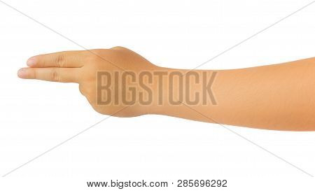 Human Hand Isolate On White Background