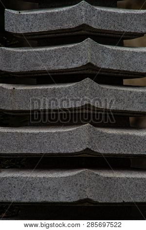 Architectural Detail Of Building With Rows And Lines