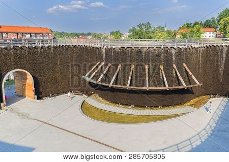 Wieliczka, Poland - June 20, 2018: Graduation Tower, Great Inhalatorium In The Resort Near Krakow. I