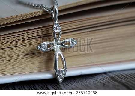 Silver Cross On The Book, Jewelry