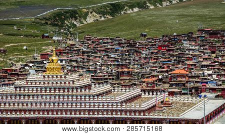 Yarchen Gar Monastery In Garze Tibetan
