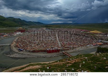 Yarchen Gar Monastery In Garze Tibetan