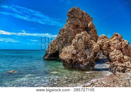 Cyprus, Paphos, Rock Of Romiou The Legendary Of Aphrodite