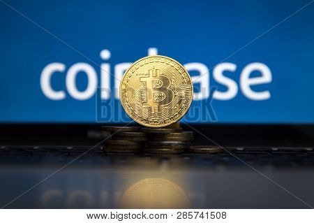 Tula, Russia - January 27, 2019: Coinbase - Buy Bitcoin And More, Secure Wallet Mobile App On The Di