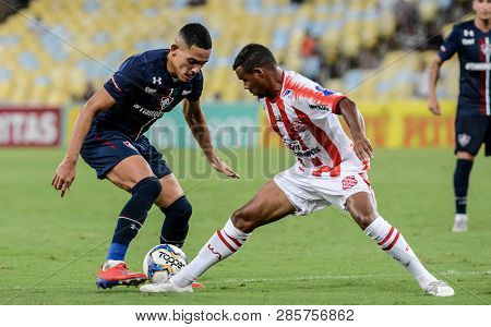 Rio, Brazil - February 22, 2019: Gilberto Player In Match Between Bangu And Fluminense By The Carioc