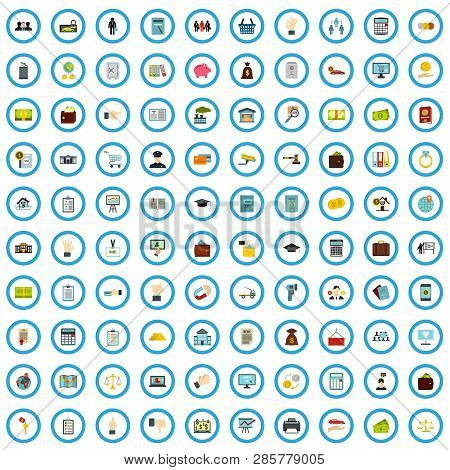 100 Charge Icons Set In Flat Style For Any Design Vector Illustration