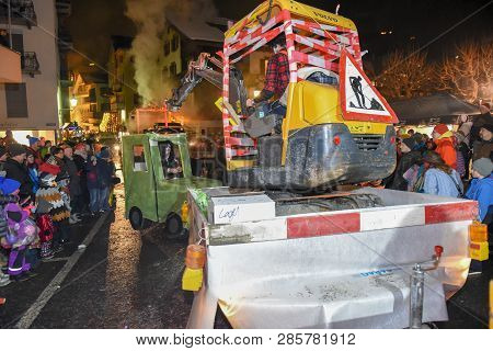 Participants In Costumes Perform A Street Procession At The Carnival