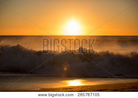 Playa Zahora during sunset, AndalucÃ­a, Spain