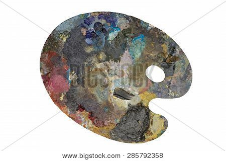 Drawing Palette Isolated On White Isolated Background