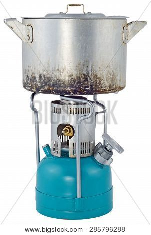 One Blue Primus Isolated On White Background