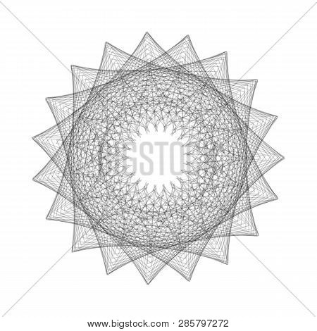Mandala, Optical Illusion, Pattern, Circular Geometric Pattern, Spirogram. Oriental Pattern. Vector 