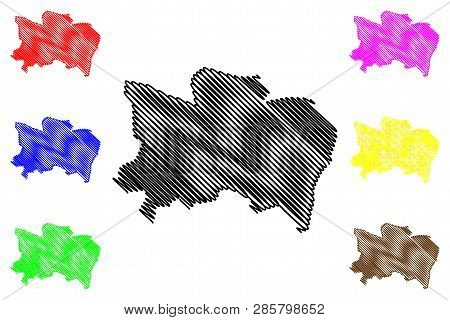 Benue State (subdivisions Of Nigeria, Federated State Of Nigeria) Map Vector Illustration, Scribble 