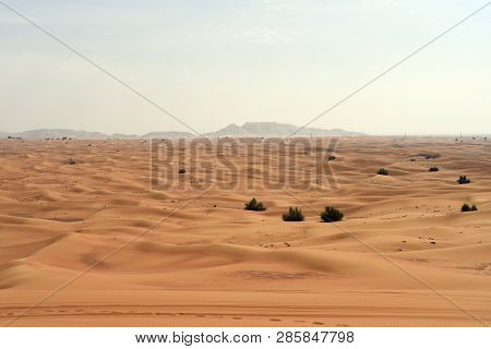 Pink Rock And Sharjah Desert Area, One Of The Most Visited Places For Off-roading By Off Roaders