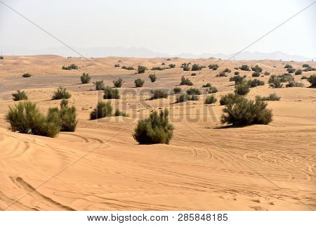 Pink Rock And Sharjah Desert Area, One Of The Most Visited Places For Off-roading By Off Roaders