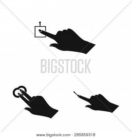Vector Design Of Touchscreen And Hand Icon. Set Of Touchscreen And Touch Stock Vector Illustration.
