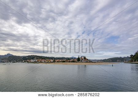 Ribadesella, Asturias, Spain; January 2016:  View Of Ribadesella, One Of The Most Touristic Places I