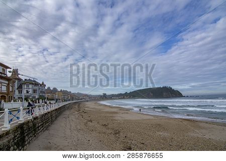 Ribadesella, Asturias, Spain; January 2016:  View Of Ribadesella, One Of The Most Touristic Places I