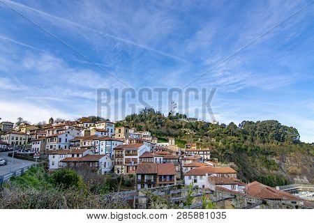 Lastres, Asturias, Spain: January 2016: Streets And Buildings Of The Medieval Village Of Lastres In 