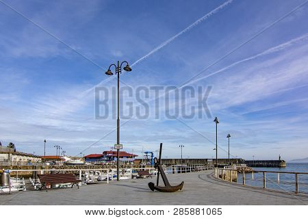 Lastres, Asturias, Spain; January 2016: View Of The Boats In A Port In Lastres Asturias, Spain
