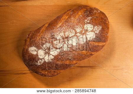 Fig Bread On Wooden - Yelloow Background