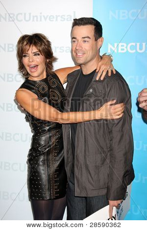LOS ANGELES - 6 de JAN: Lisa Rinna, Carson Daly chega na NBC Universal All-Star inverno TCA festa