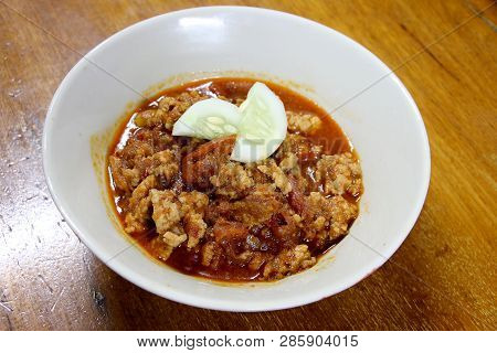 Thai Northern Style Pork And Tomato Chili Relish , Chili Paste Or Thai Food. 
