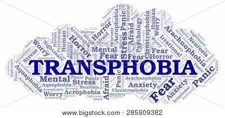 Transphobia Word Cloud. Wordcloud Made With Text Only.