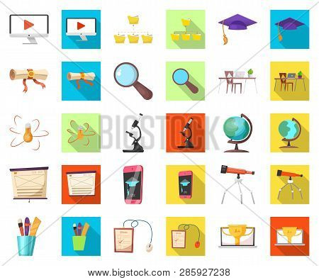 Vector Design Of Education And Learning Symbol. Set Of Education And School Stock Symbol For Web.