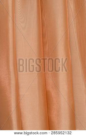Vertical Folds On Lightish Organza Curtains For Background And Design
