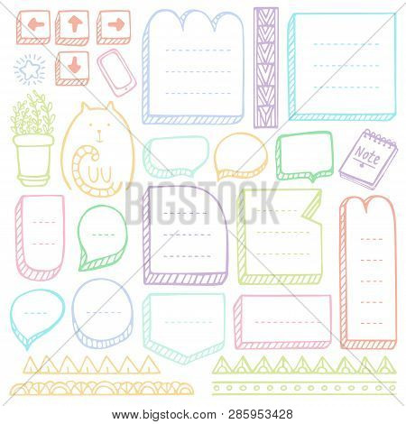 Bullet Journal Hand Drawn Vector Elements