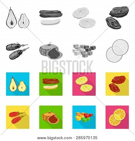 Vector Design Of Food  And Raw  Sign. Set Of Food  And Nature   Stock Vector Illustration.