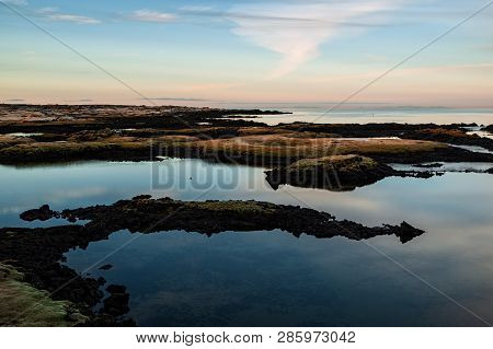Sunset In Straumur In Hafnarfjordur Near Reykjavik, Iceland