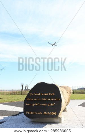 Zwanenburg The Netherlands, February 24th 2019: Turkish Airlines Flight 1951 Crash Memorial. Flight 