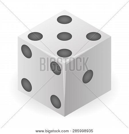 Leisure Dice Icon. Isometric Of Leisure Dice Vector Icon For Web Design Isolated On White Background