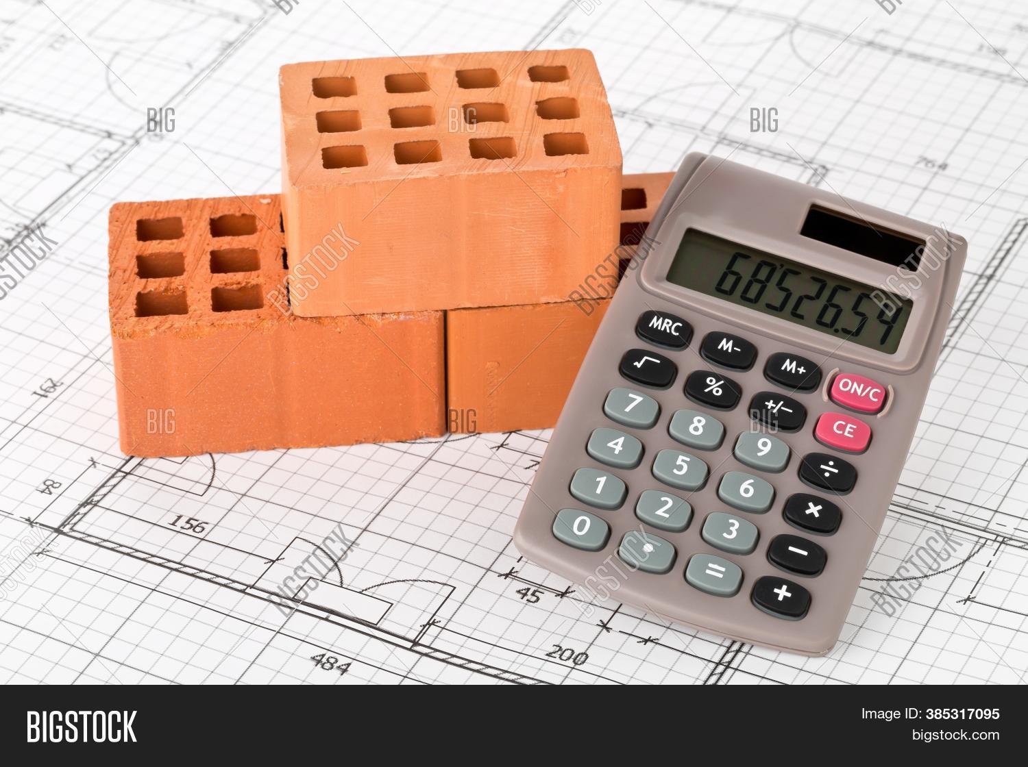 Calculator Bricks On Image & Photo (Free Trial) Bigstock