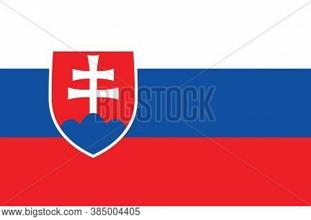 National Slovakia Flag, Official Colors And Proportion Correctly. National Slovakia Flag. Vector Ill