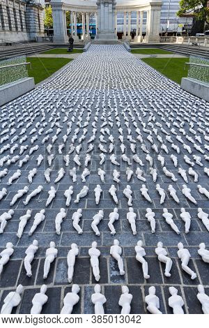 Belfast, Northern Ireland - September 07, 2018: Shrouds Of The Somme Exhibition At City Council Reme