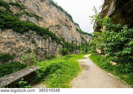 View Of Cherek Gorge In The Caucasus Mountains In Kabardino-balkaria, Russia