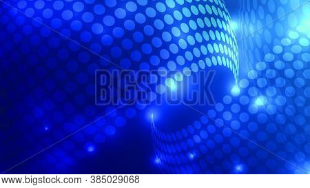 Futuristic Abstract Background With Circle And Sparkles Elements.