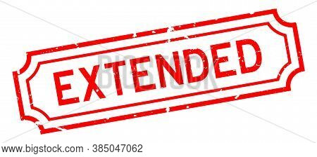 Grunge Red Extended Word Rubber Seal Stamp On White Background