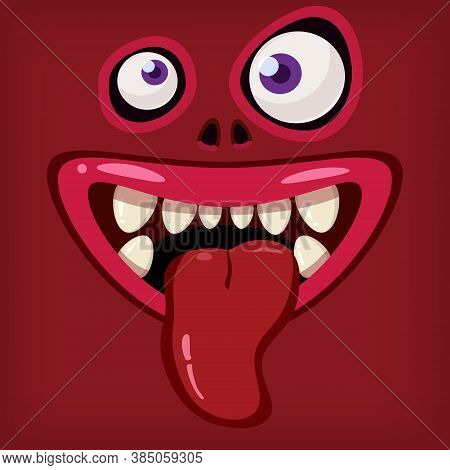 Horror Monster Open Mouth Creepy And Scary. Funny Jaws Teeths Creatures Expression Monster Character