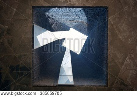 BARCELONA, SPAIN â MAY 13, 2019: Abstract ceiling windo. Museum of Natural Sciences with modern architectural design.