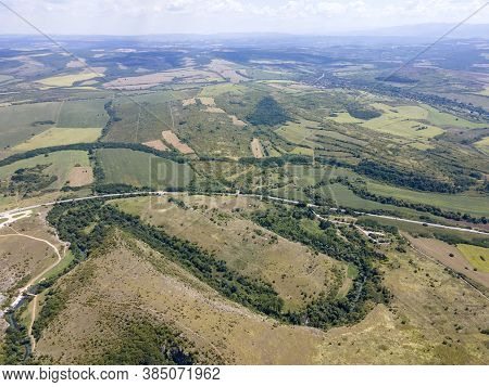 Aerial View Of Iskar Panega Geopark Along The Gold Panega River, Bulgaria